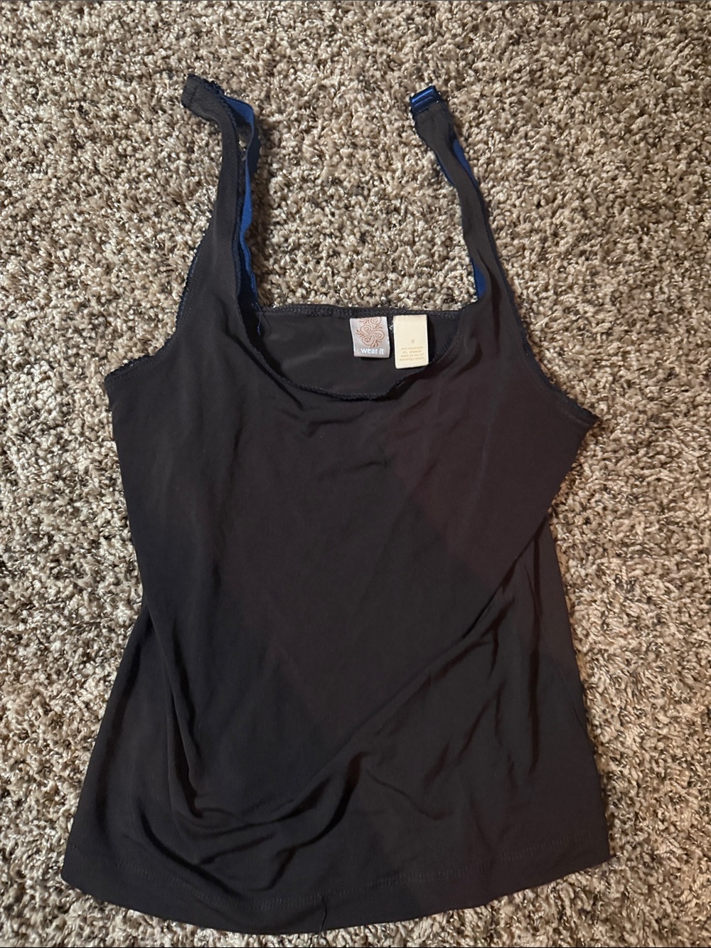 Classic Black Women's Camisole with Adjustable Straps